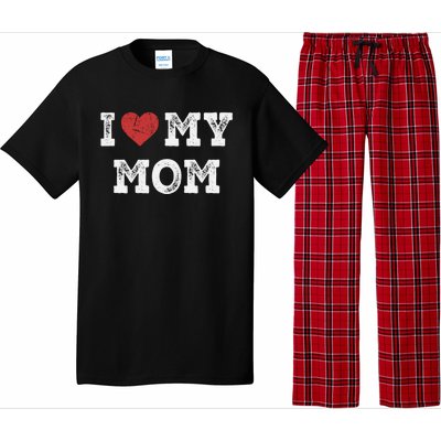 I Love My Mom Gift I Heart My Mom Funny Gift Pajama Set