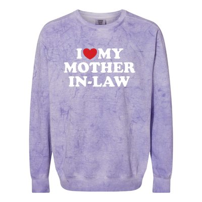 I Love My Mother In Law Colorblast Crewneck Sweatshirt