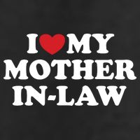 I Love My Mother In Law 7 Panel Mesh Trucker Snapback Hat