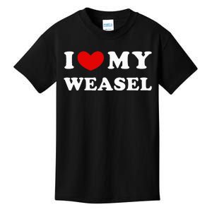 I Love My Weasel Kids T-Shirt