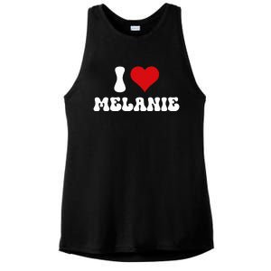 I Love Melanie I Heart Melanie Valentine's Day  Ladies PosiCharge Tri-Blend Wicking Tank