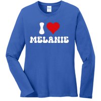 I Love Melanie I Heart Melanie Valentine's Day  Ladies Long Sleeve Shirt