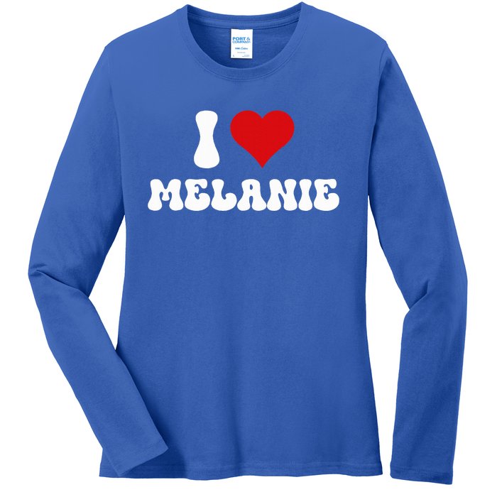 I Love Melanie I Heart Melanie Valentine's Day  Ladies Long Sleeve Shirt