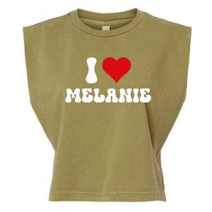 I Love Melanie I Heart Melanie Valentine's Day  Garment-Dyed Women's Muscle Tee