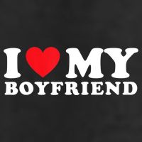 I Love My Boyfriend I Heart My Boyfriend BF TShirt 7 Panel Mesh Trucker Snapback Hat