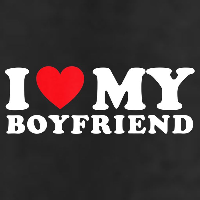 I Love My Boyfriend I Heart My Boyfriend BF TShirt 7 Panel Mesh Trucker Snapback Hat