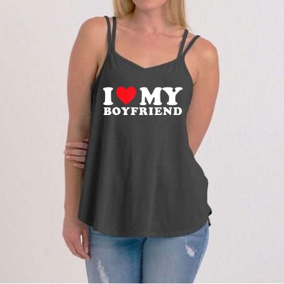 I Love My Boyfriend I Heart My Boyfriend BF TShirt Women's Strappy Tank