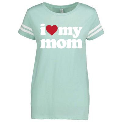 I Love My Mom Gift Enza Ladies Jersey Football T-Shirt