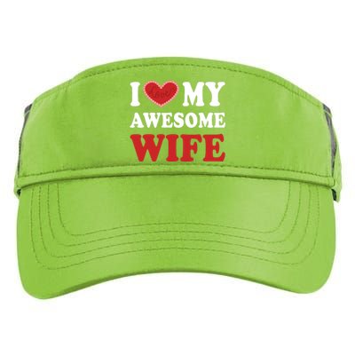 I Love My Awesome Wife I Heart My Awesome Wife Funny Marriage Sarcastic Adult Drive Performance Visor