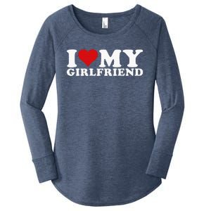 I Love My Girlfriend I Heart My Girlfriend GF Women's Perfect Tri Tunic Long Sleeve Shirt