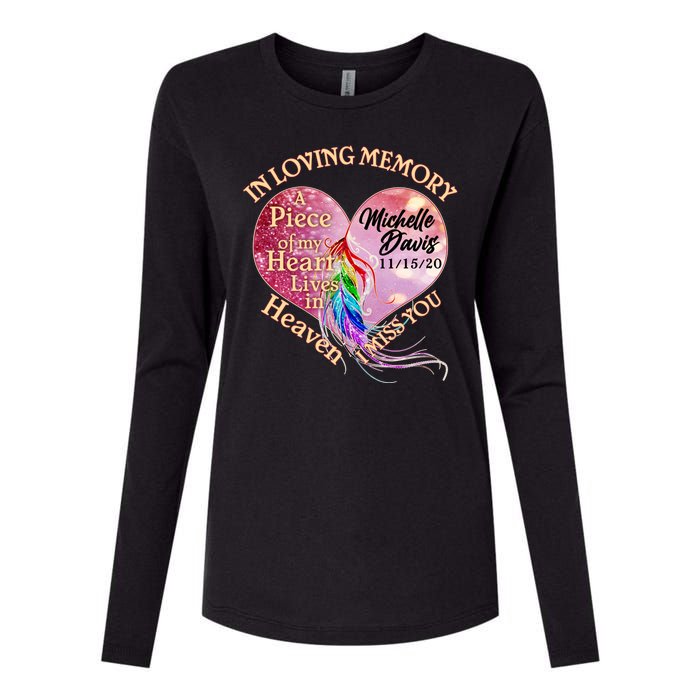 In Loving Memory Tribute Custom Rip Personalized Family Womens Cotton Relaxed Long Sleeve T-Shirt