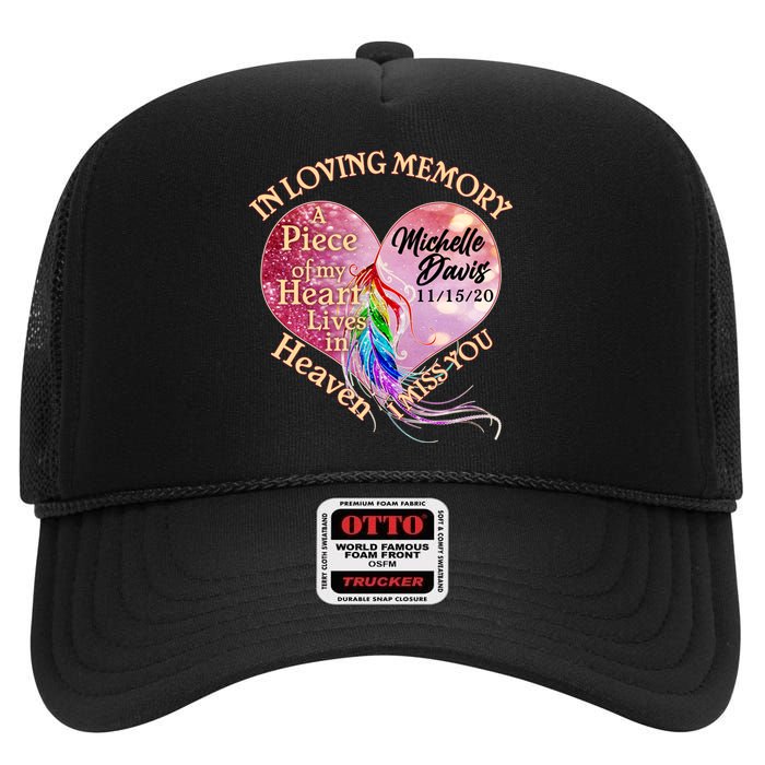 In Loving Memory Tribute Custom Rip Personalized Family High Crown Mesh Back Trucker Hat