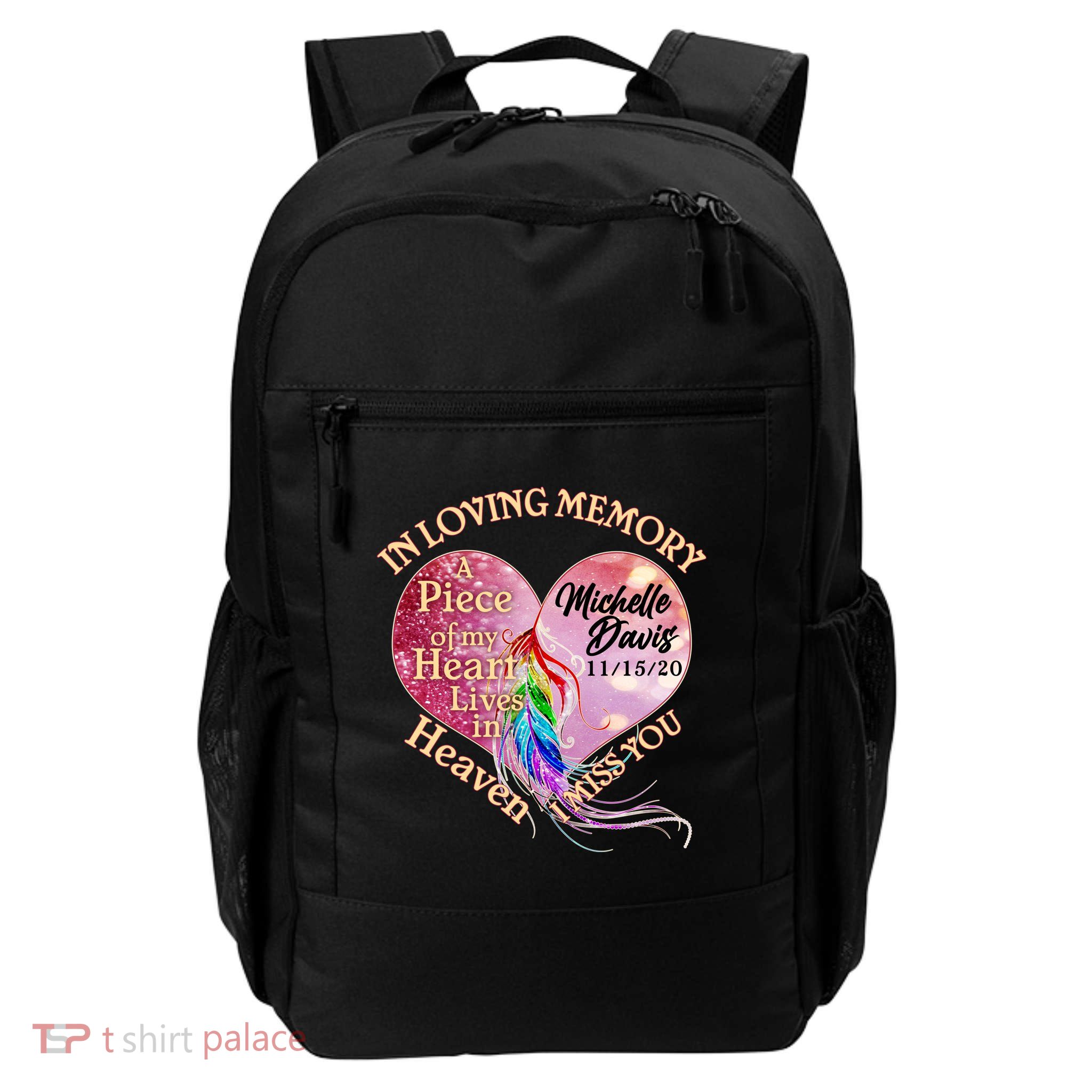In Loving Memory Tribute Custom Rip Personalized Family Daily Commute Backpack