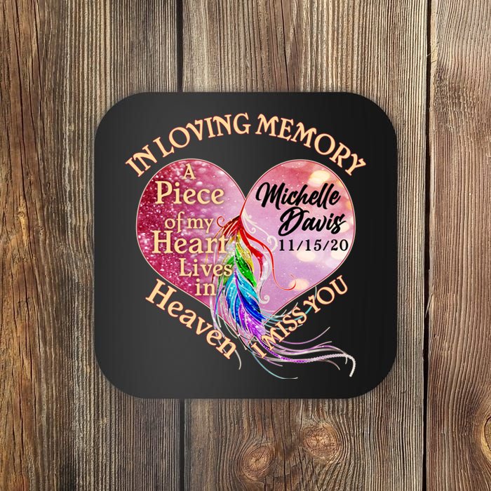 In Loving Memory Tribute Custom Rip Personalized Family Coaster