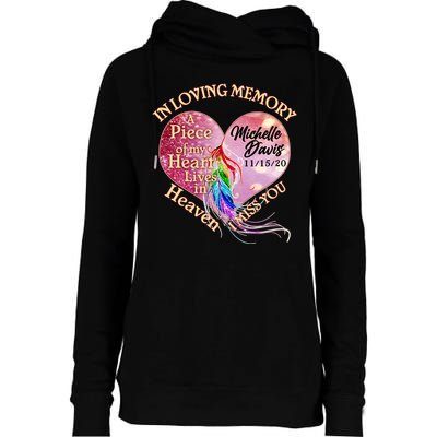 In Loving Memory Tribute Custom Rip Personalized Family Womens Funnel Neck Pullover Hood