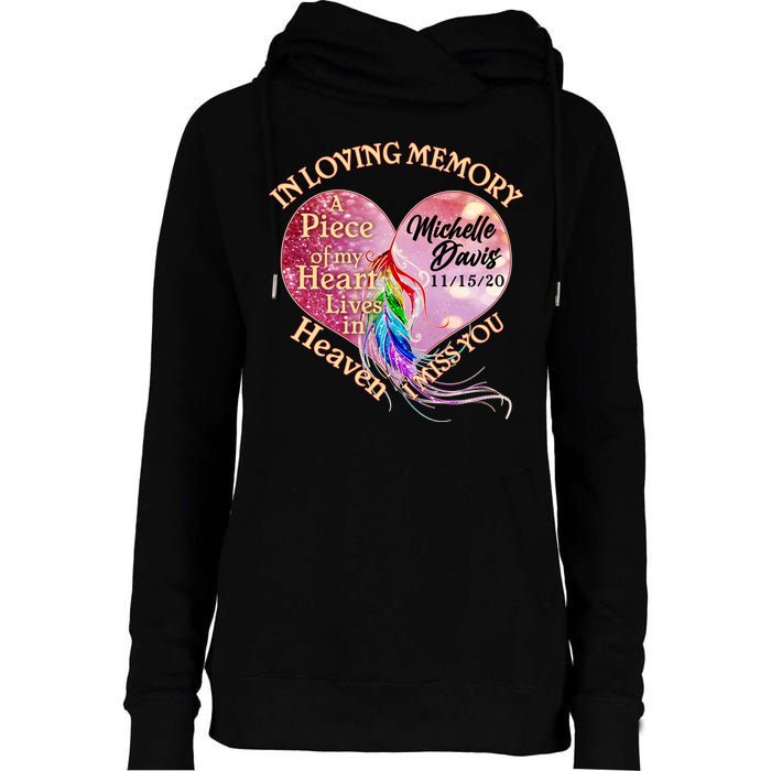 In Loving Memory Tribute Custom Rip Personalized Family Womens Funnel Neck Pullover Hood