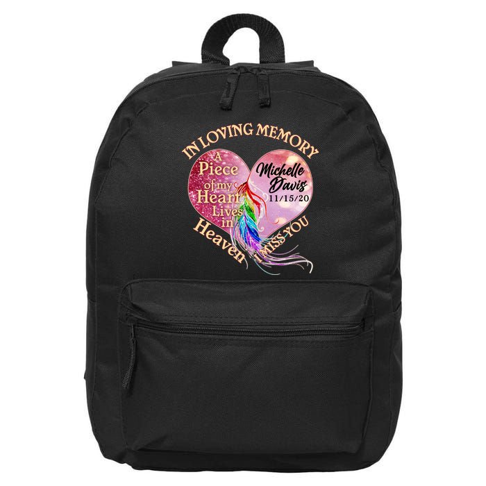 In Loving Memory Tribute Custom Rip Personalized Family 16 in Basic Backpack