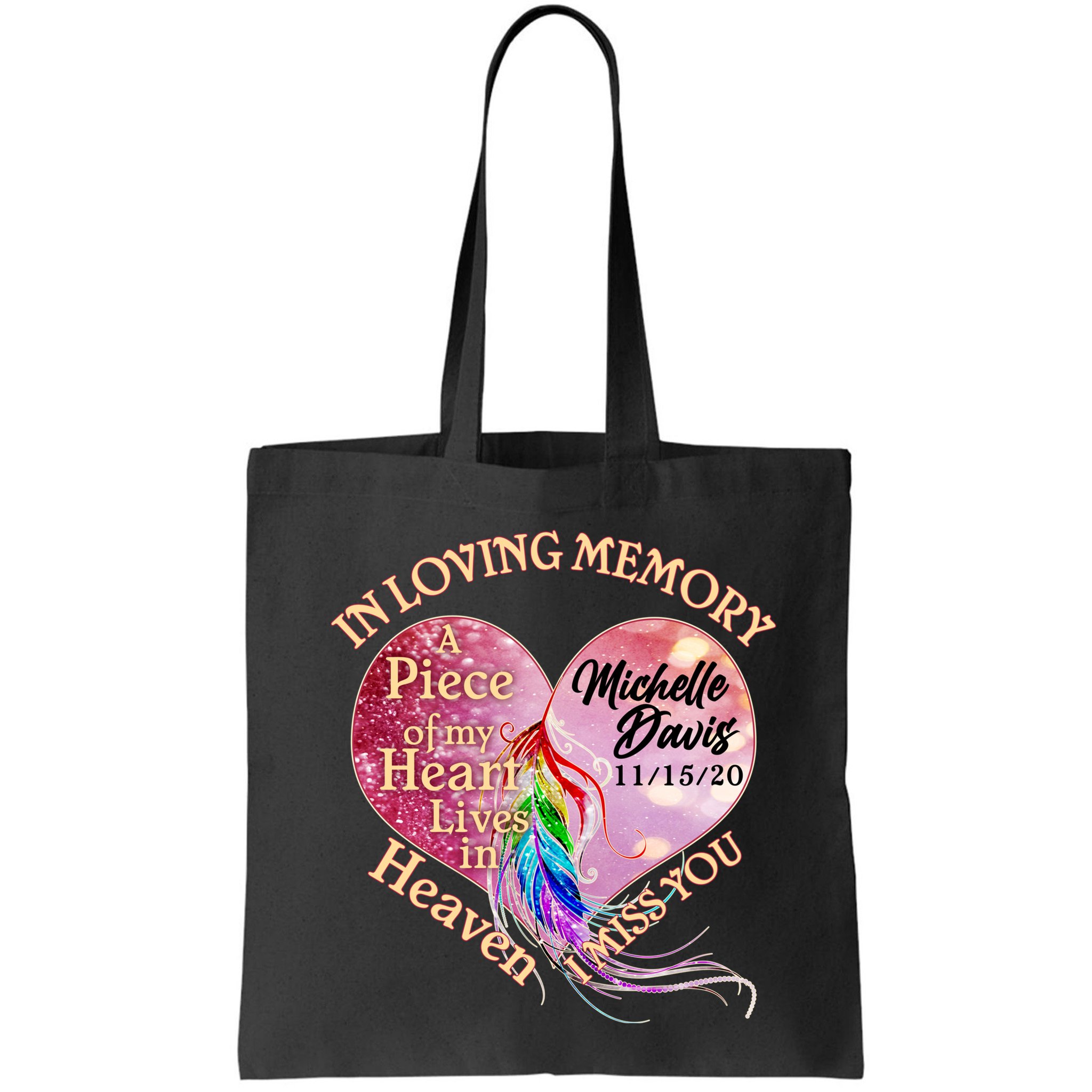 In Loving Memory Tribute Custom Rip Personalized Family Bag