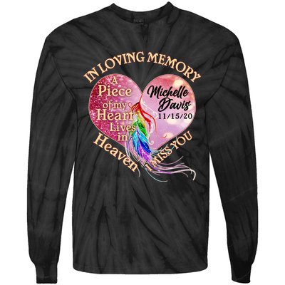 In Loving Memory Tribute Custom Rip Personalized Family Tie-Dye Long Sleeve Shirt