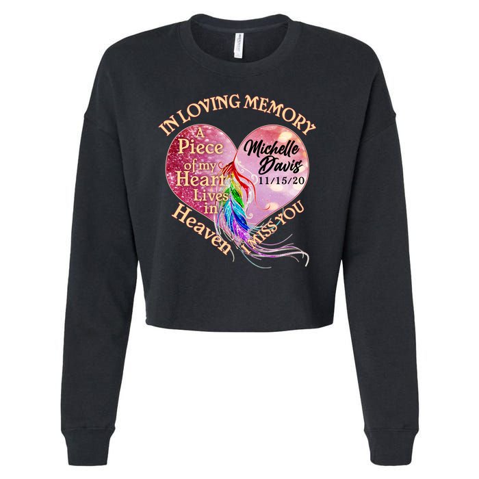 In Loving Memory Tribute Custom Rip Personalized Family Cropped Pullover Crew