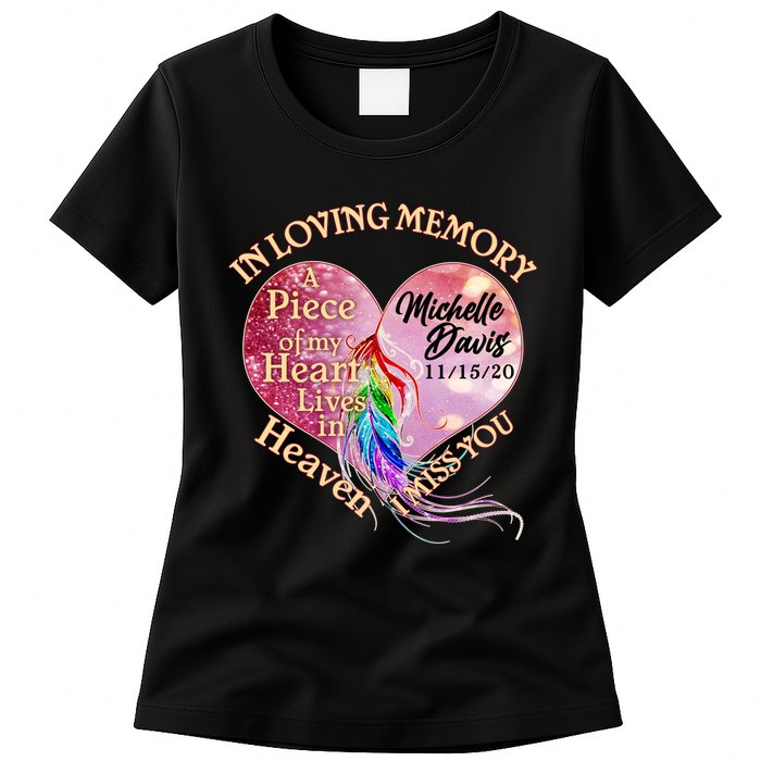 In Loving Memory Tribute Custom Rip Personalized Family Womens T-Shirt