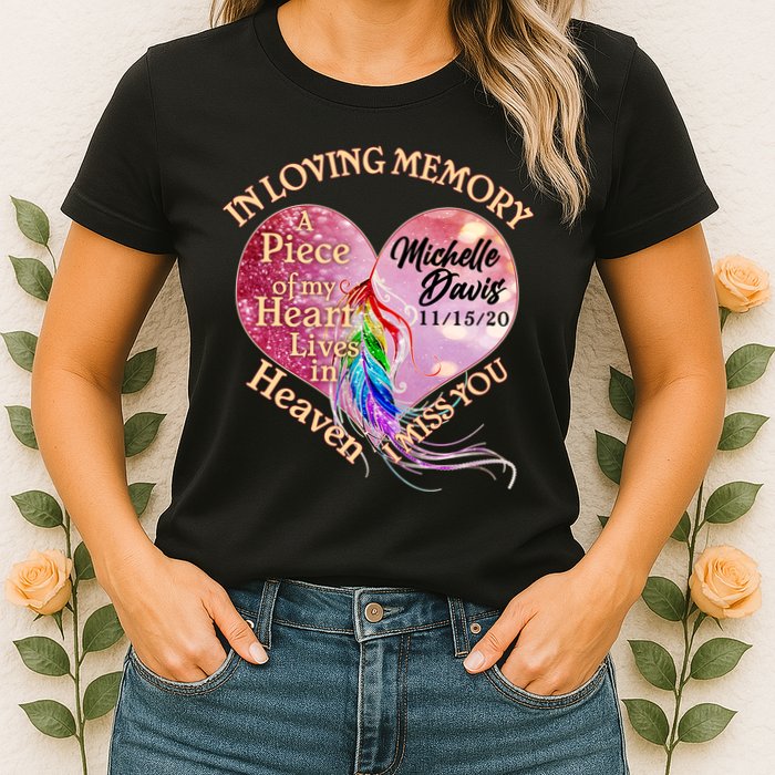 In Loving Memory Tribute Custom Rip Personalized Family Womens T-Shirt