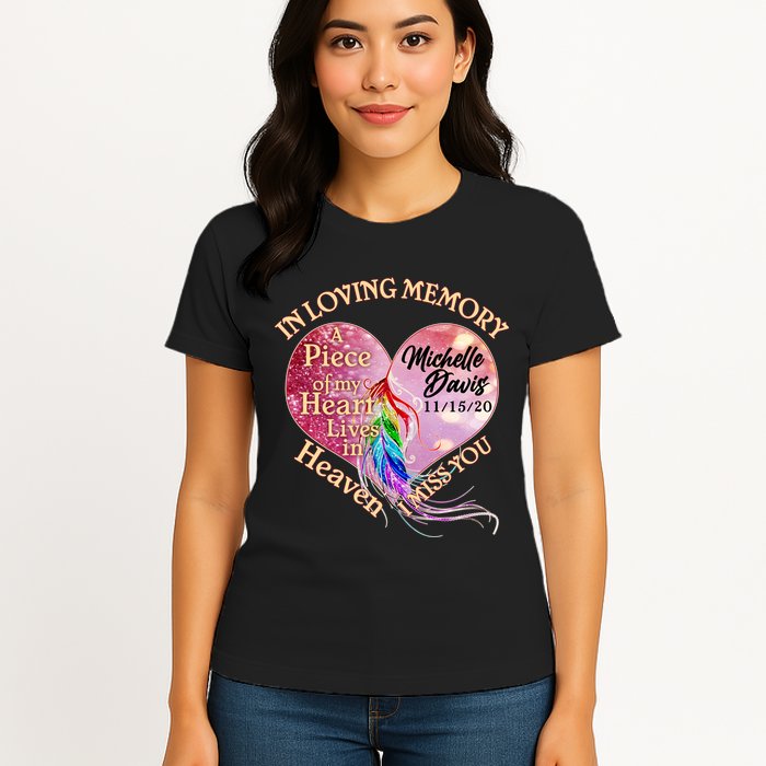 In Loving Memory Tribute Custom Rip Personalized Family Womens T-Shirt