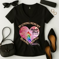 In Loving Memory Tribute Custom Rip Personalized Family Women's V-Neck T-Shirt