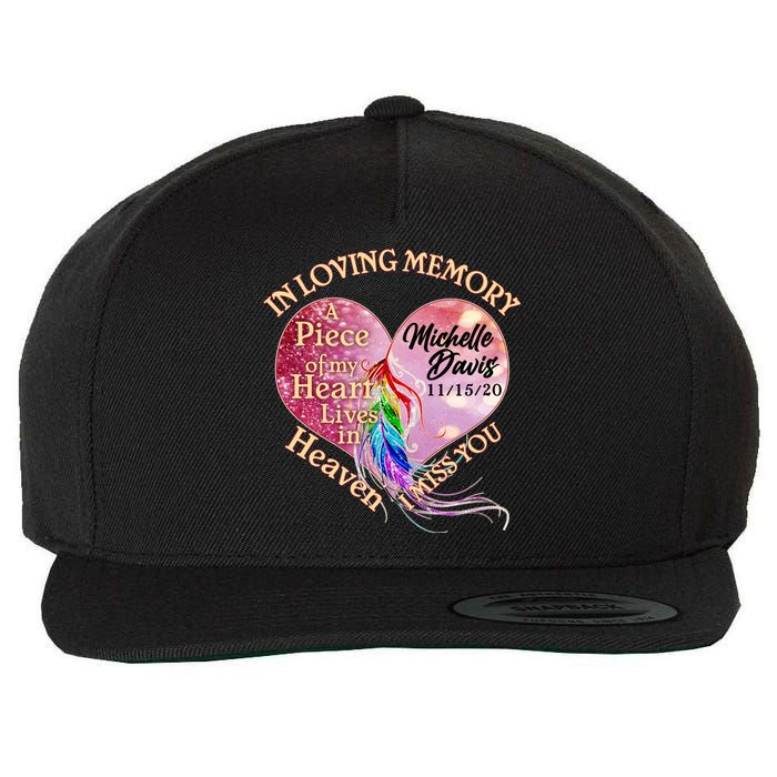 In Loving Memory Tribute Custom Rip Personalized Family Wool Snapback Cap