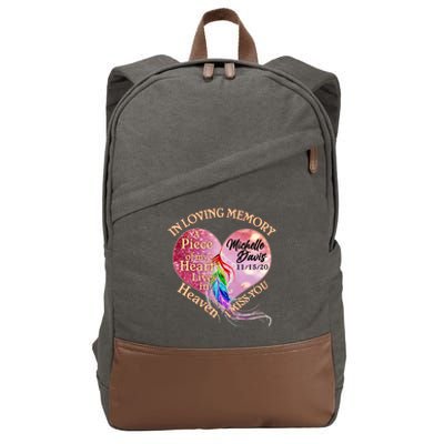 In Loving Memory Tribute Custom Rip Personalized Family Cotton Canvas Backpack