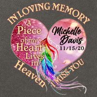In Loving Memory Tribute Custom Rip Personalized Family Cotton Canvas Backpack