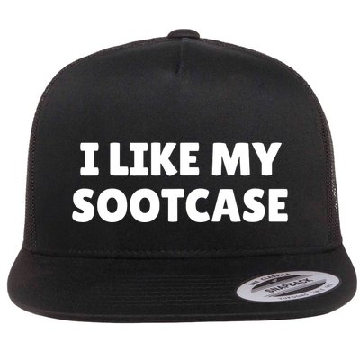 I Like My Suitcase I Like My Sootcase Funny Flat Bill Trucker Hat