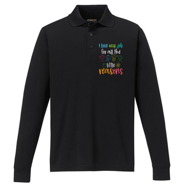 I Love My Job For All The Little Reasons 100 Days Of School Performance Long Sleeve Polo