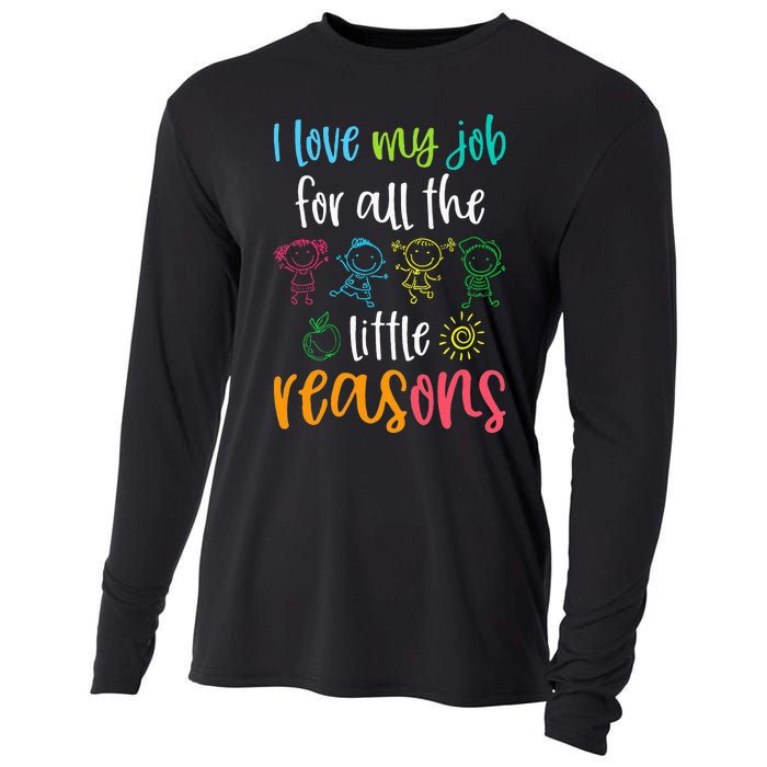 I Love My Job For All The Little Reasons 100 Days Of School Cooling Performance Long Sleeve Crew