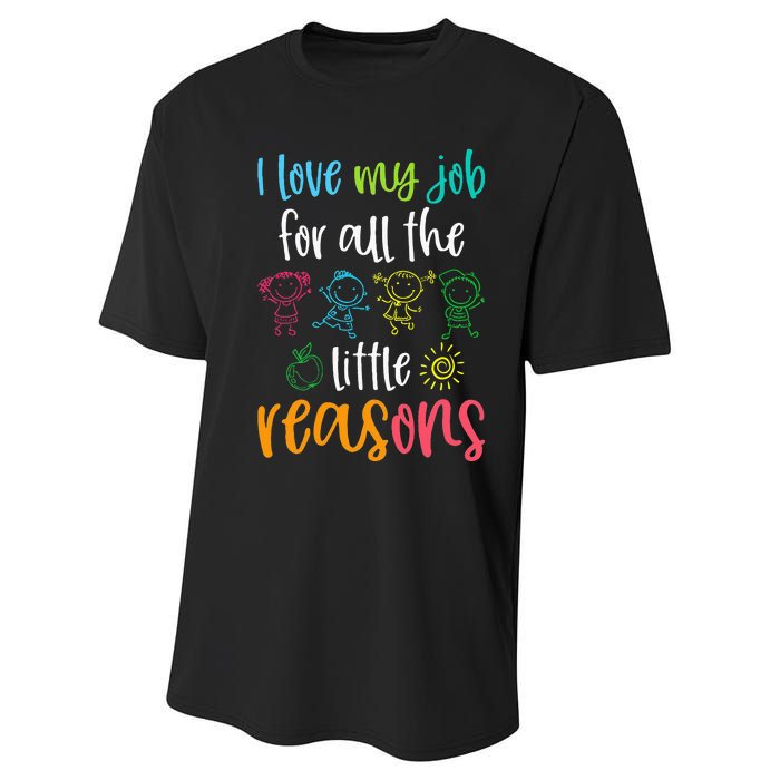 I Love My Job For All The Little Reasons 100 Days Of School Performance Sprint T-Shirt