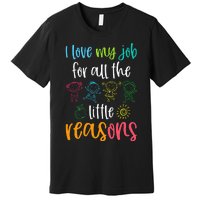 I Love My Job For All The Little Reasons 100 Days Of School Premium T-Shirt