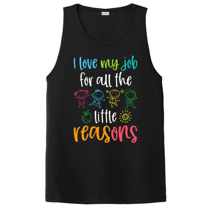 I Love My Job For All The Little Reasons 100 Days Of School PosiCharge Competitor Tank