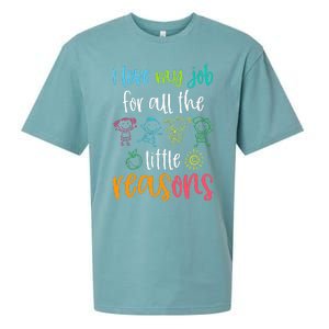 I Love My Job For All The Little Reasons 100 Days Of School Sueded Cloud Jersey T-Shirt