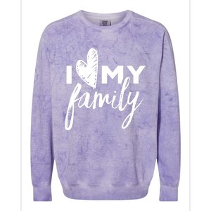 I Love My Family Relatives Party Families Reunion Colorblast Crewneck Sweatshirt