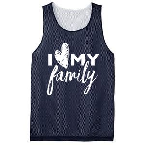 I Love My Family Relatives Party Families Reunion Mesh Reversible Basketball Jersey Tank