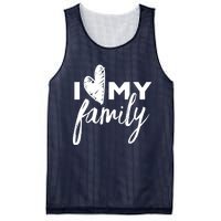 I Love My Family Relatives Party Families Reunion Mesh Reversible Basketball Jersey Tank