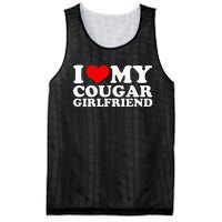 I Love My Cougar Girlfriend I Heart My Cougar Girlfriend Gf Mesh Reversible Basketball Jersey Tank