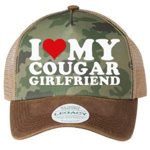 I Love My Cougar Girlfriend I Heart My Cougar Girlfriend GF Legacy Tie Dye Trucker Hat