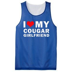 I Love My Cougar Girlfriend I Heart My Cougar Girlfriend Mesh Reversible Basketball Jersey Tank