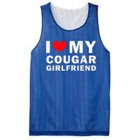 I Love My Cougar Girlfriend I Heart My Cougar Girlfriend Mesh Reversible Basketball Jersey Tank