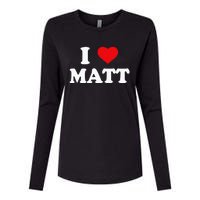 I Love Matt I Heart Matt Ik Hou Van Matt Womens Cotton Relaxed Long Sleeve T-Shirt