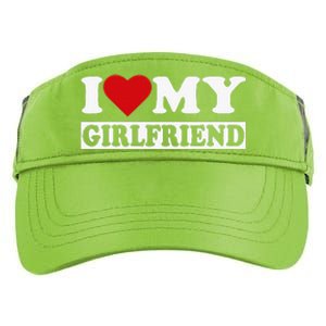 I Love My GF I Heart My Girlfriend I Love My Girlfriend Adult Drive Performance Visor