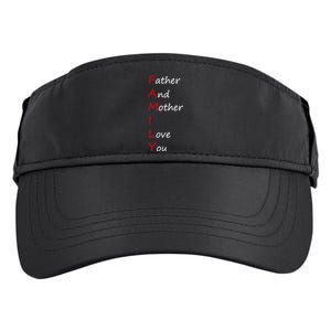 I Love My Family Father And Mother I Love You Dad And Mom Meaningful Gift Adult Drive Performance Visor