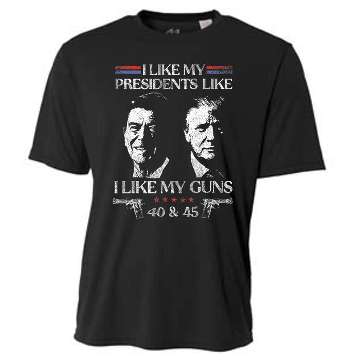 I Like My Presidents Like I Like My Guns 40 45 Cooling Performance Crew T-Shirt