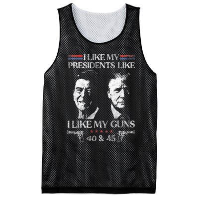 I Like My Presidents Like I Like My Guns 40 45 Mesh Reversible Basketball Jersey Tank